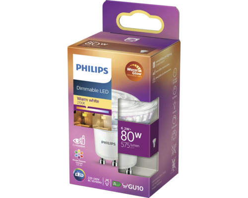Philips ledlamp GU10 dimbaar in verpakking