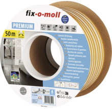 FIX-O-MOLL Premium rubber tochtband D zelfklevend wit 9 mm x 50 m