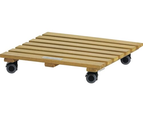 Houten plantenroller met wielen