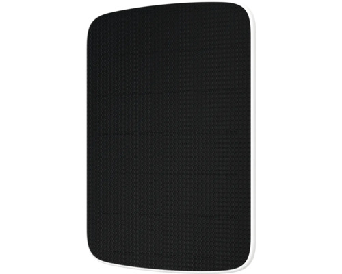 Zwarte rubberen mat met noppenpatroon