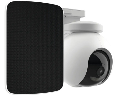 Beveiligingscamera met zonnepaneel voor stroomvoorziening