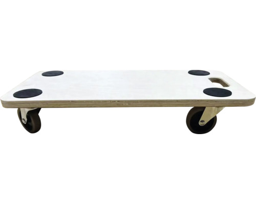 Houten rolplank met handgreep en wielen