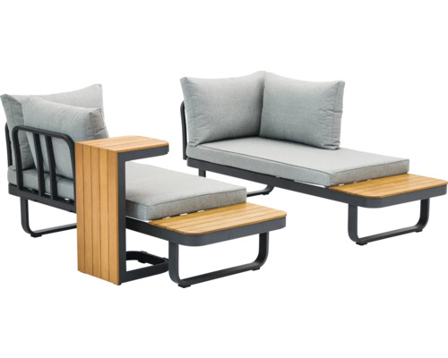 Tuinmeubelset met lounge en bijzettafel