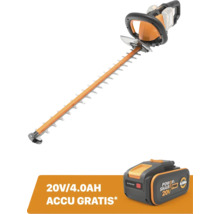 Worx accu heggenschaar inclusief een gratis 20 Volt 4,0 Ampère-uur accu.