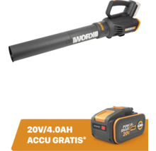 Worx accu bladblazer inclusief gratis 20 Volt 4,0 Ampère-uur accu.