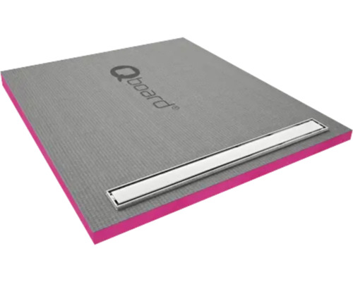 Qboard doucheplaat met afvoergoot