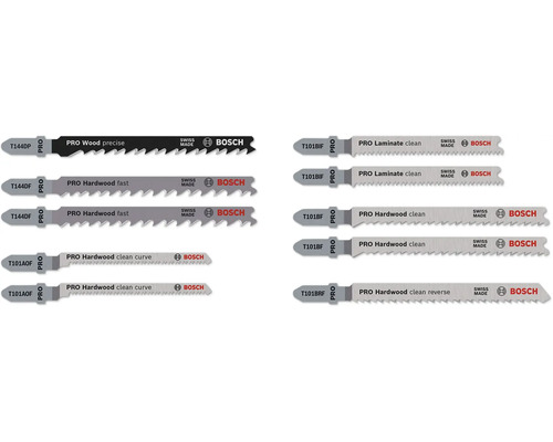 Diverse decoupeerzaagbladen voor hout, laminaat en hardhout van Bosch