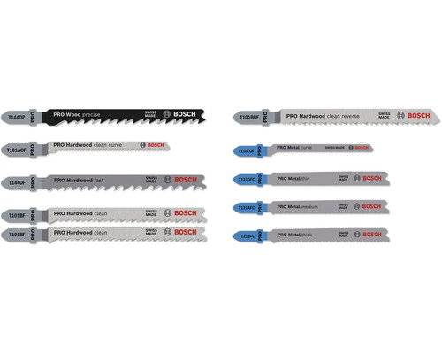 Diverse decoupeerzaagbladen voor hout en metaal van Bosch