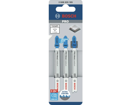 Bosch decoupeerzaagbladen T121AFC, geschikt voor metaal met een dikte van 1 tot 3 millimeter