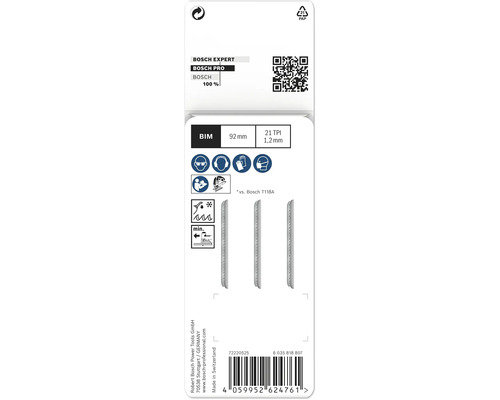 Bosch Expert decoupeerzaagbladen set, 92 millimeter