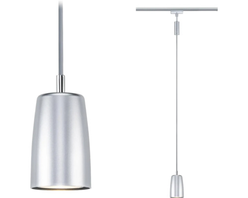 Zilverkleurige hanglamp met kabelophanging