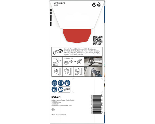 Verpakking van een Bosch AYZ 53 BPB BIM zaagblad
