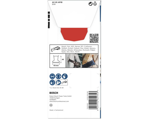 Verpakking van een Bosch invalzaagblad