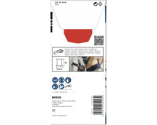 Verpakking van een Bosch AIZ 32 APIT BIM invalzaagblad