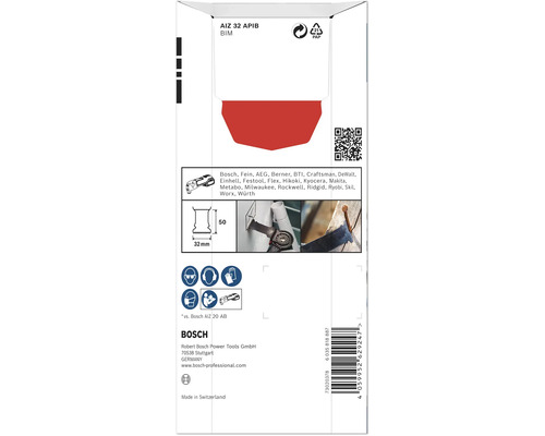 Verpakking van een Bosch AIZ 32 APIB BIM invalzaagblad