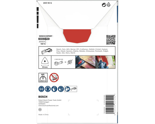 Bosch Expert Bosch Pro schuurblad AVZ 93 G verpakking