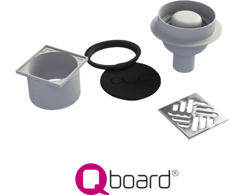 Afzonderlijke onderdelen van een vloerafvoer