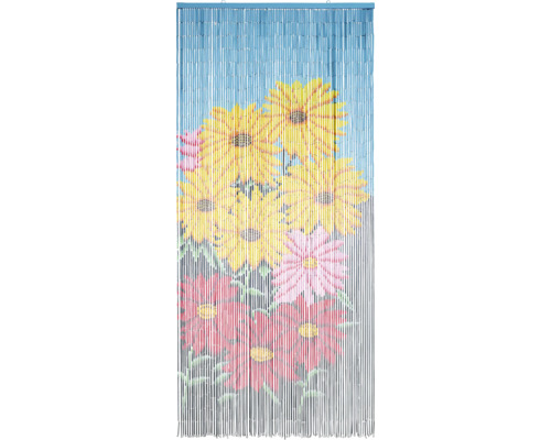 CONACORD Deurgordijn hout bloemen 90x200 cm