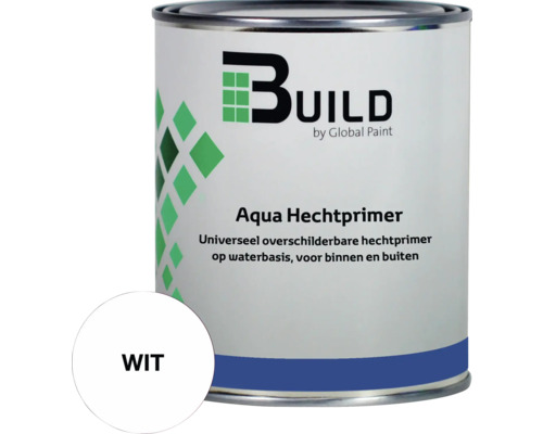 BUILD Aqua hechtprimer wit 750 ml Build Aqua Hechtprimer voor binnen en buiten in het wit