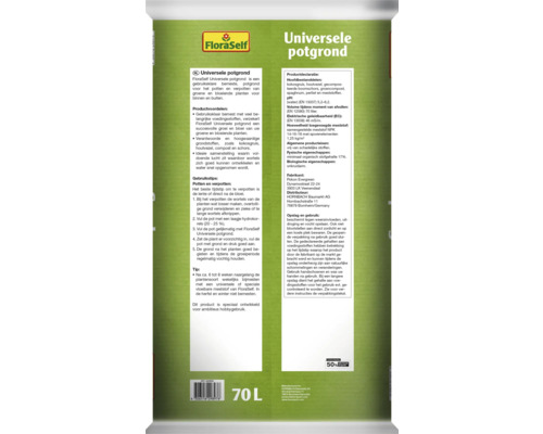 Universele potgrond in een verpakking van 70 liter