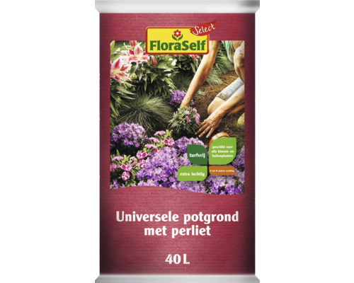 FLORASELF Potgrond universeel met perliet turfvrij 40 liter