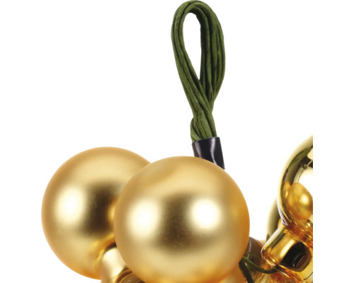 Gouden kerstballen met ophanging