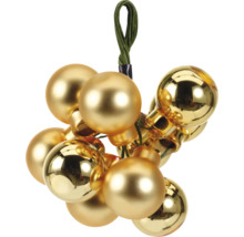 Tros goudkleurige kerstballen met ophanghaak