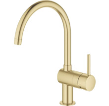 Goudkleurige keukenkraan met hoge uitloop