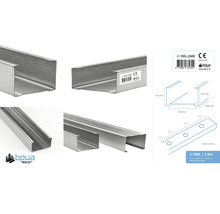 BPua C-profiel C-100L 2600 mm