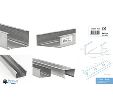 BPua C-profiel C-100L met een lengte van 3,6 meter