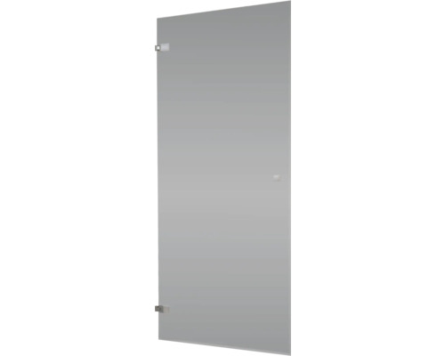SCHULTE Douchedeur antraciet glas voor nis of met zijwand Vetro 87 cm gunmetal Rechthoekige badkamerspiegel met houders