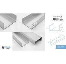 C-profiel voor droogbouw met de afmetingen 125 x 4000 millimeter