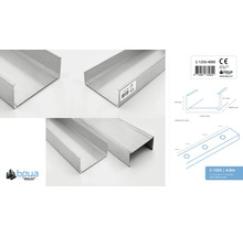 Metalen staanderprofiel C-125S, 4 meter lang