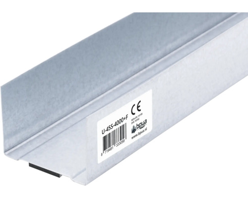 Metalen U-profiel voor gipsplaatconstructie