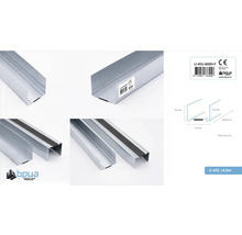 Metalen U-profiel, 4 meter lengte