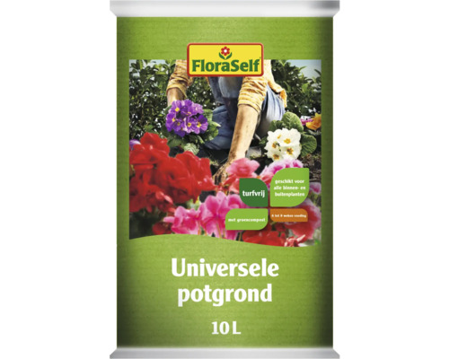 FLORASELF Potgrond universeel turfvrij RHP 10 liter FloraSelf Universele potgrond, 10 liter, geschikt voor binnen- en buitenplanten, zonder turf