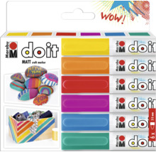 Marabu Doe-het-zelf marker set voor knutselwerkjes, zes stuks