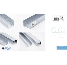 Metalen U-profiel 4000 mm