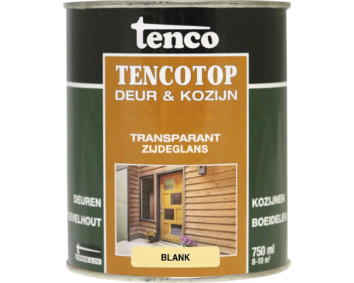 Tenco Tencotop deur- en kozijnverf, transparant, zijdeglans, 750 ml blik