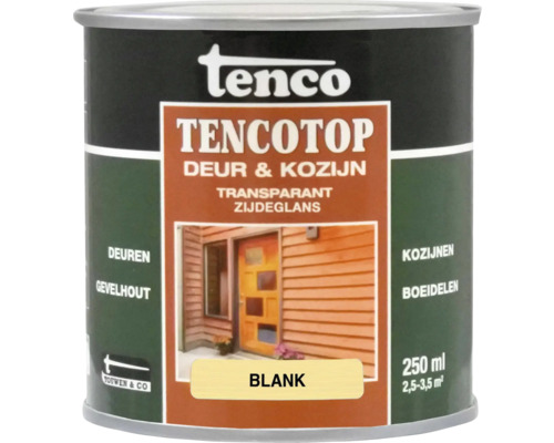 Tenco Tencotop blik houtverf transparant zijdeglans voor deuren en kozijnen 250 ml