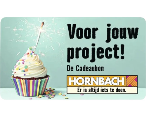 HORNBACH cadeaubon voor uw project met een muffin en een sterretje