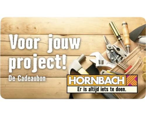 Voor jouw project: Gereedschap en Hornbach logo op houten achtergrond