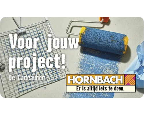 Verfemmerrooster en verfroller met het Hornbach logo