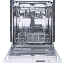 Open vaatwasser met metalen interieur