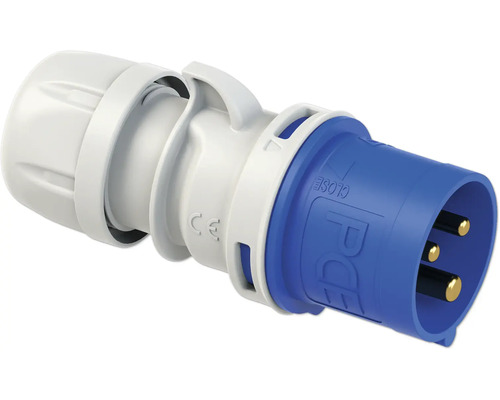 Driepolige industriële stekker