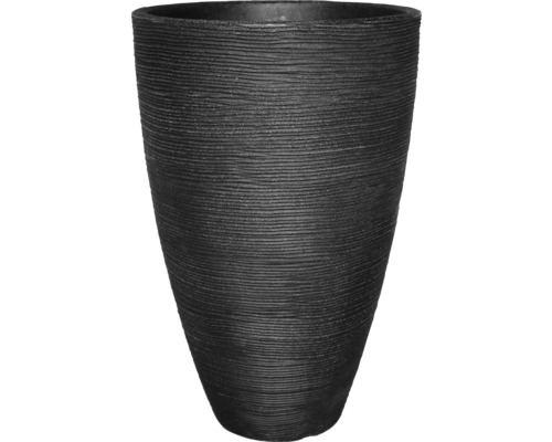 GELI Plantenpot Rillen rond kunststof antraciet H60xØ40cm