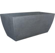 Rechthoekige plantenbak met horizontale ribbelstructuur