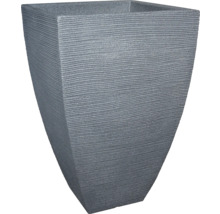 GELI Plantenpot Rillen vierkant kunststof grijs 40x40x60cm