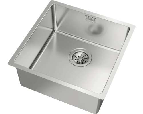 Spoelbak van roestvrij staal met afvoergarnituur