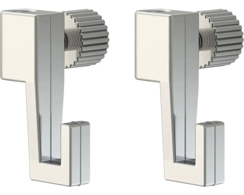 Twee metalen fotolijsthaken